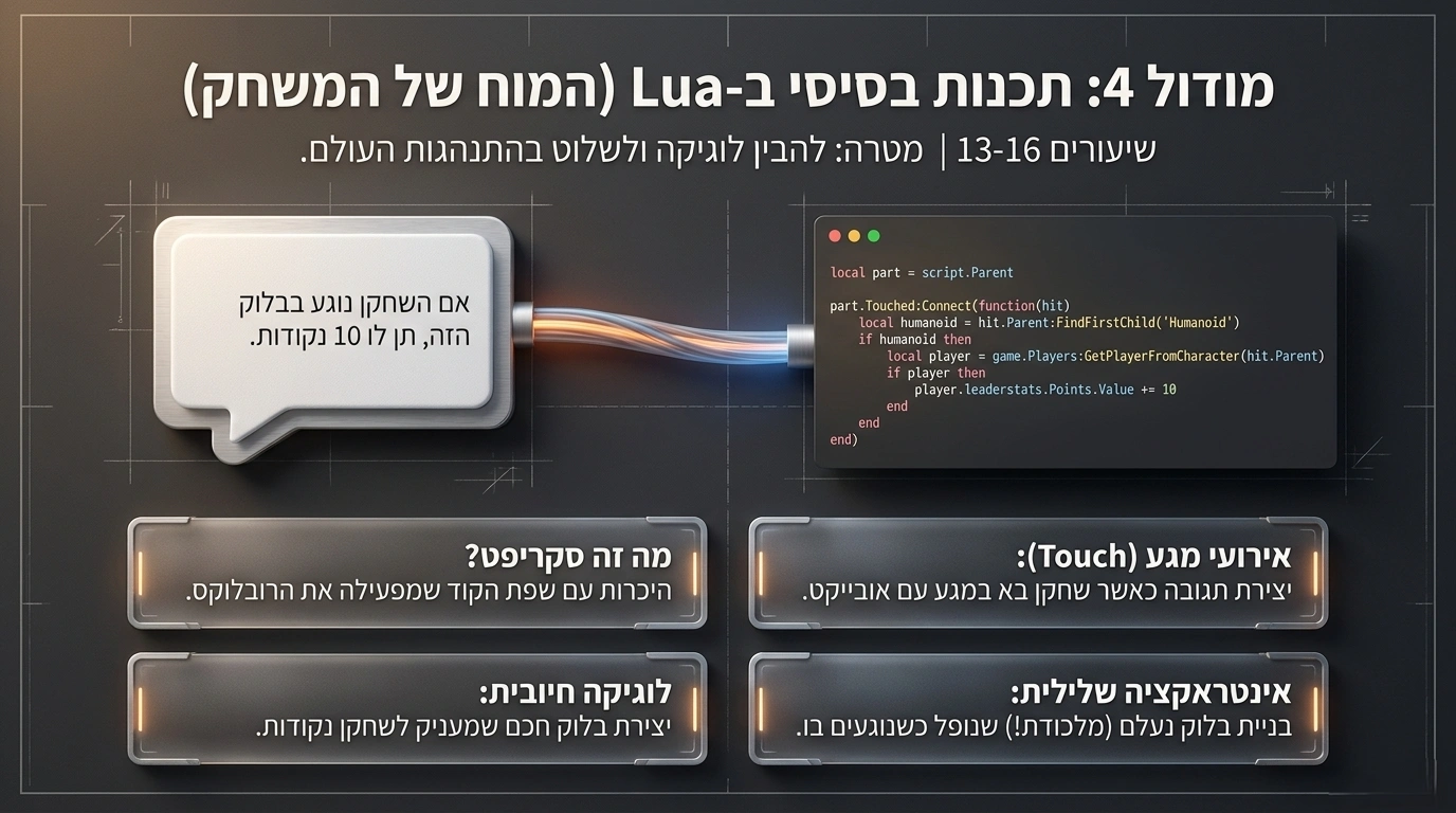 מודול 1: הופכים את הסטודיו למגרש המשחקים שלנו